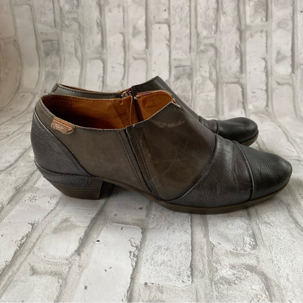 Pikolinos Women's Black Rotterdam Bootie Heels Shoes Size 41 US 10